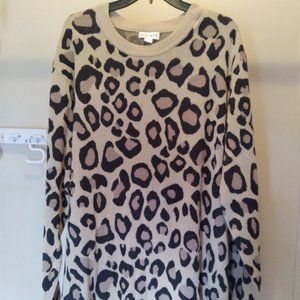Ava & Viv Cozy Leopard Print Sweater